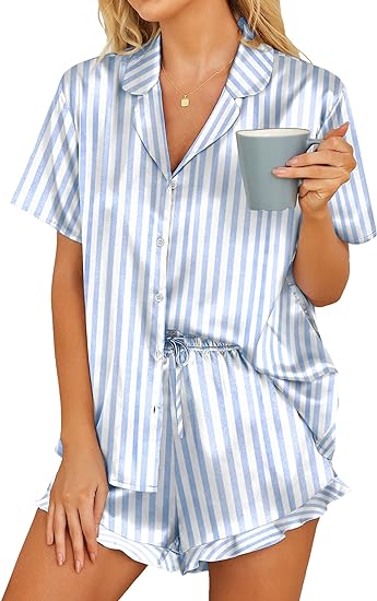 Indulge in Luxury with HOTOUCH Women’s Satin Pajamas Set